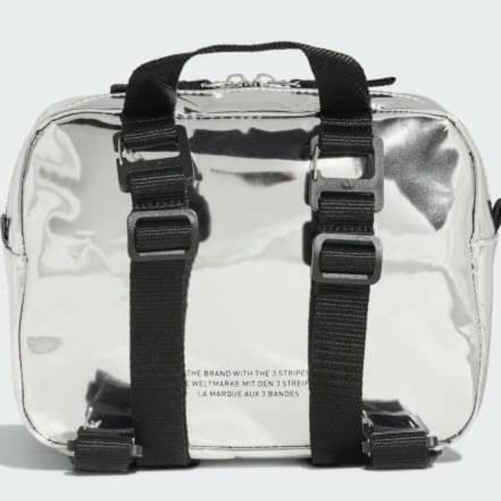 Adidas Mini Metallic Airline Backpack NEW - Picture 2 of 4